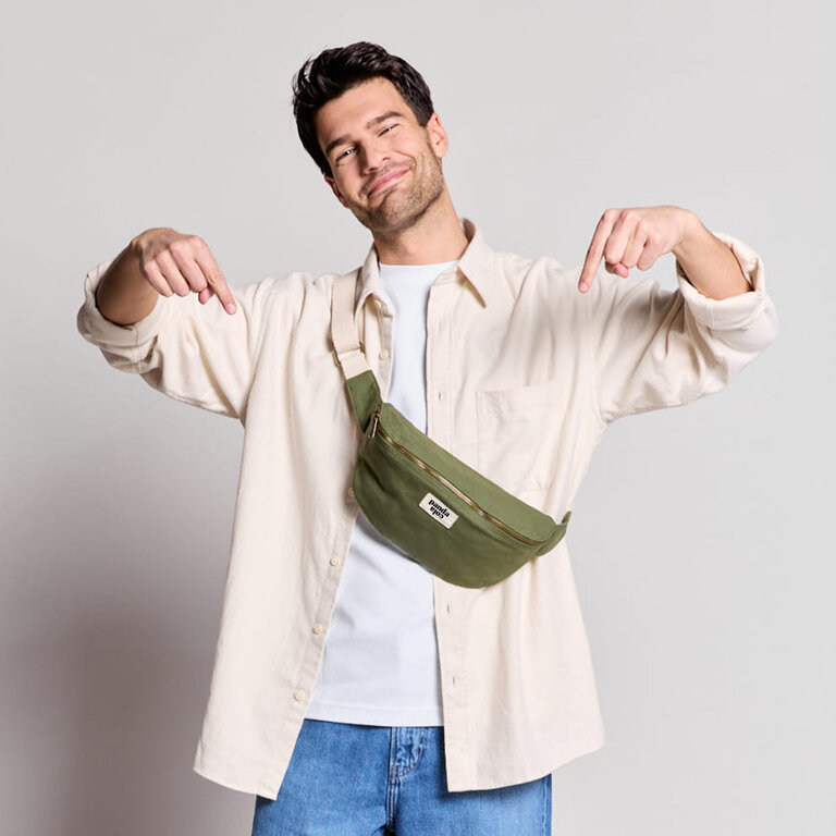 Sac banane personnalisable 100% coton biologique 2,6L - Antoine | pandacolach