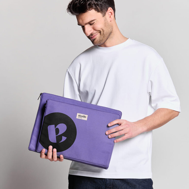 Housse pour ordinateur personnalisable 13 ou 15 pouces en coton - Léo | pandacolach