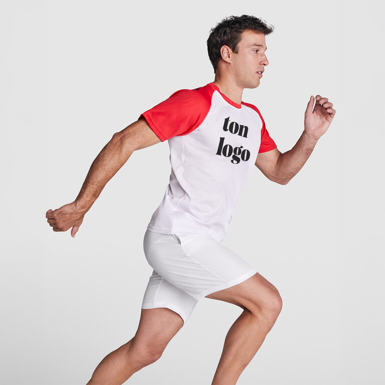 T-shirt de sport personnalisable mixte bicolore 140 gr/m² - Mara | pandacolach