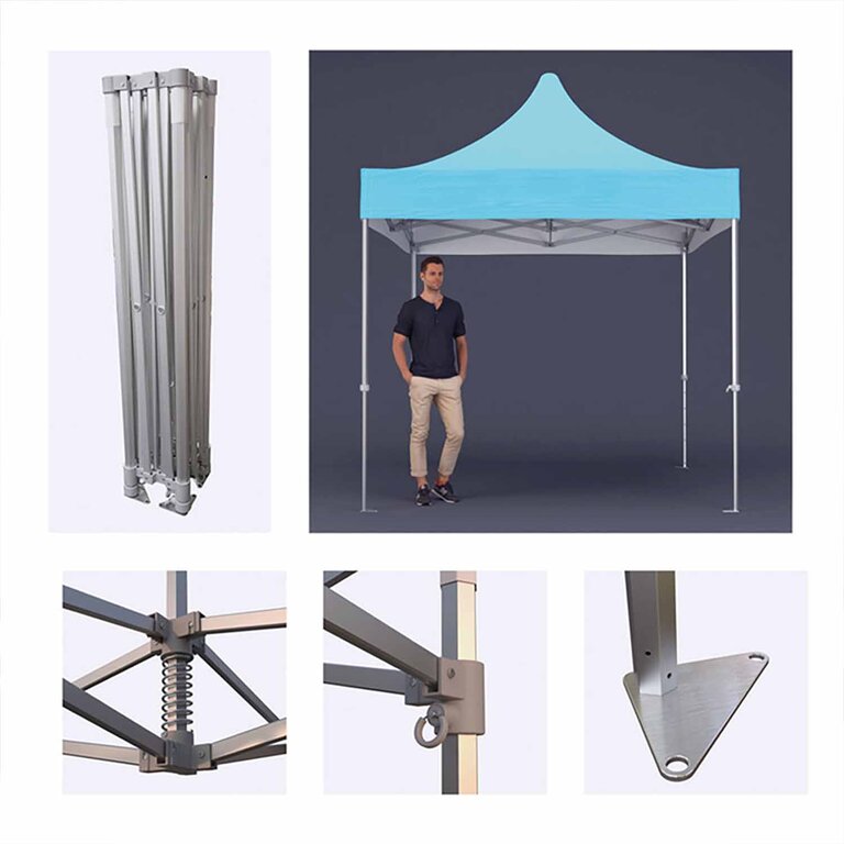 Tente évènementielle personnalisée en aluminium - 2x2m | pandacolach - 1
