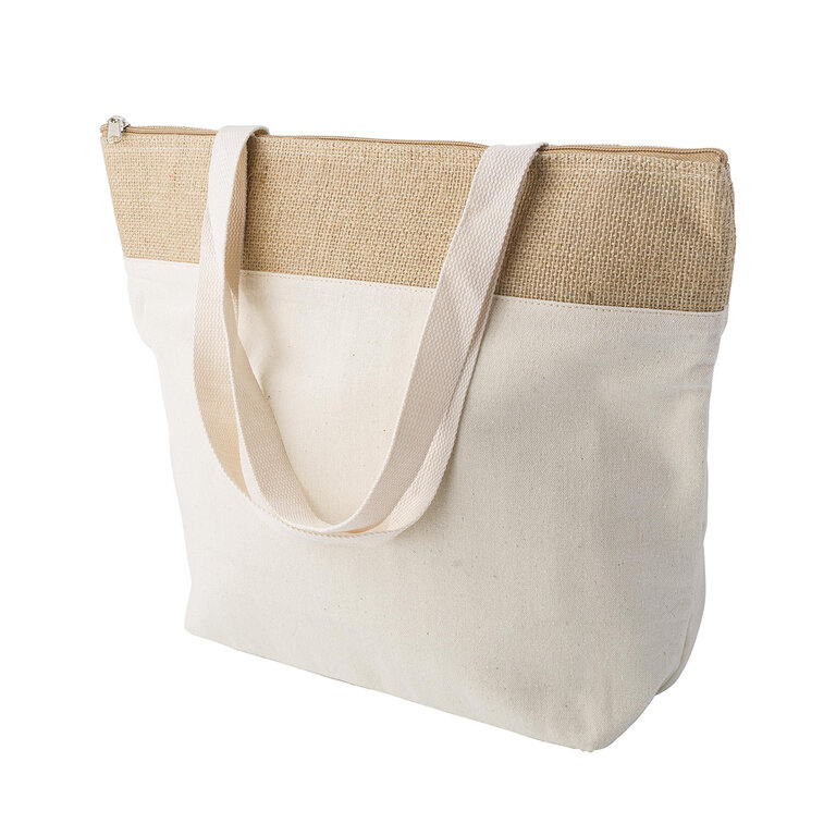 Sac isotherme personnalisé en jute et coton 220 gr/m² - Balora | pandacolach