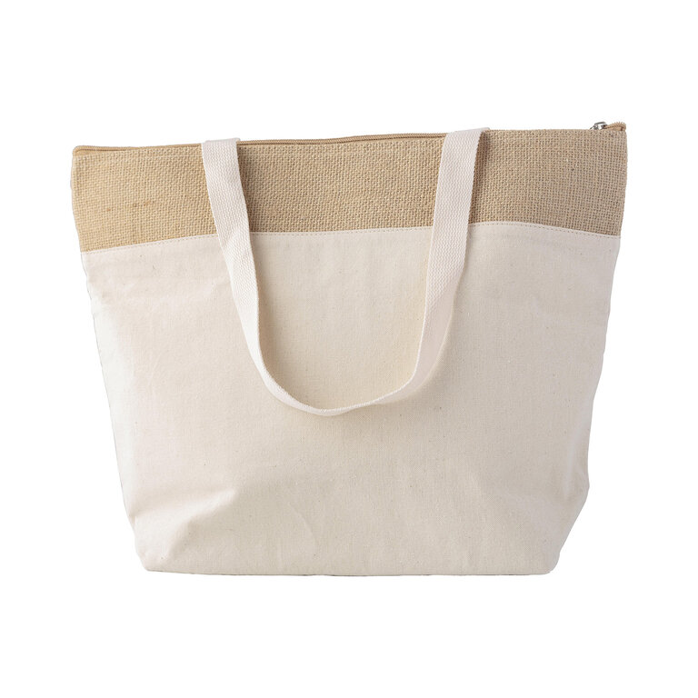 Sac isotherme personnalisé en jute et coton 220 gr/m² - Balora | pandacolach - 1