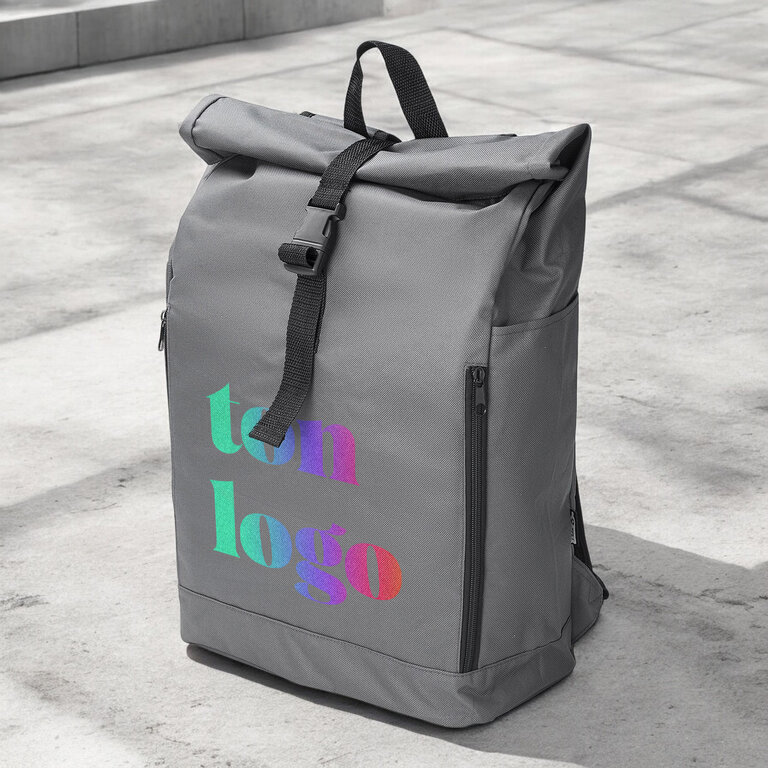 Sac à dos roll-top personnalisé en rPET - Maria | pandacolach