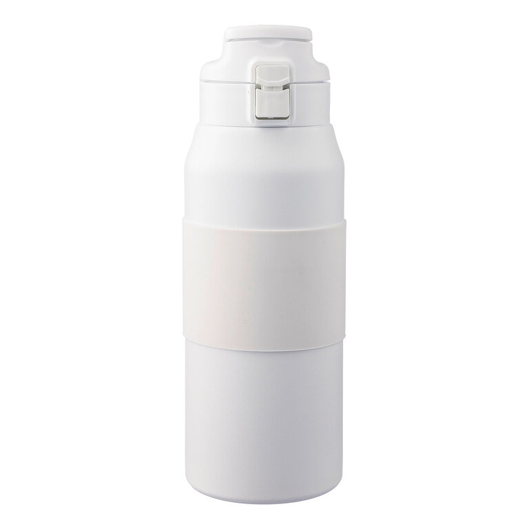 Gourde isotherme personnalisée en acier 800 ml avec grip et paille - Costo | pandacola
