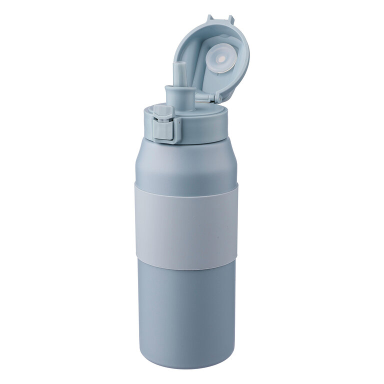 Gourde isotherme personnalisée en acier 800 ml avec grip et paille - Costo | pandacola - 2