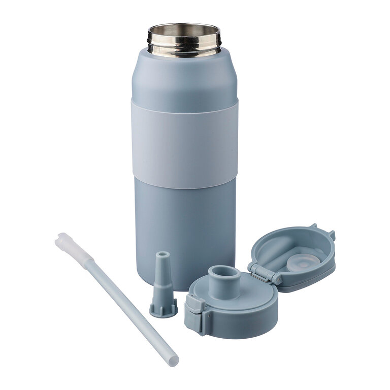 Gourde isotherme personnalisée en acier 800 ml avec grip et paille - Costo | pandacola - 3
