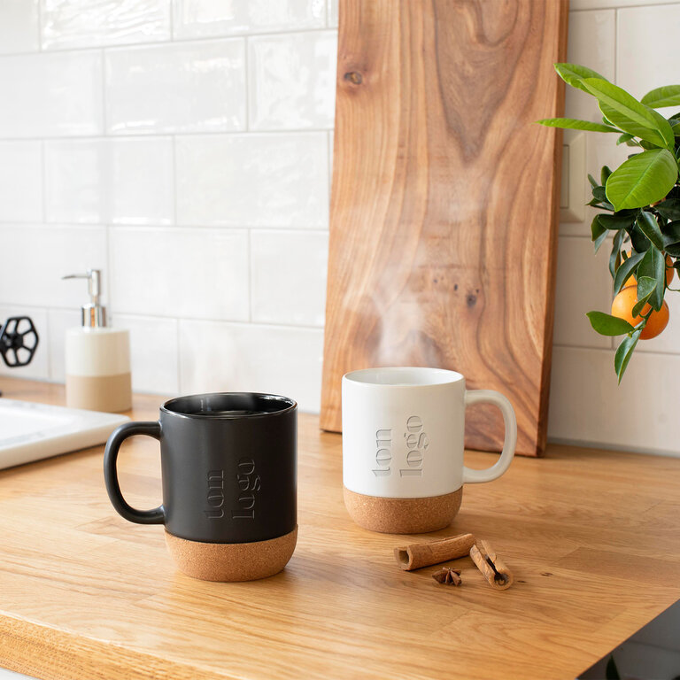Mug personnalisable en céramique et liège naturel 300ml - Bokun | pandacolach