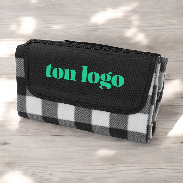 Couverture de pique-nique personnalisable en polaire rPET 150 gr/m² - Halaise | pandacolach