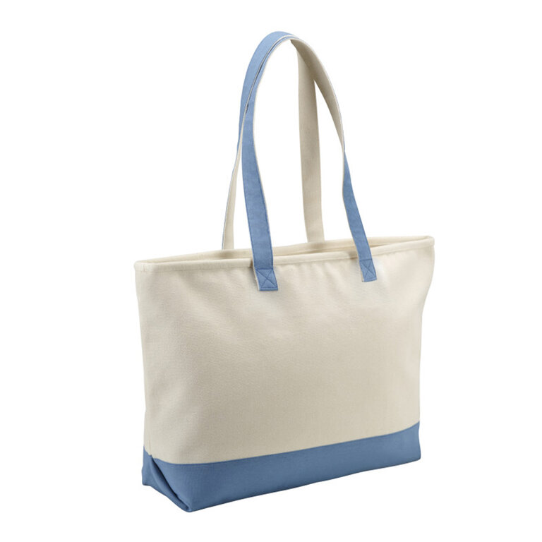 Sac shopping personnalisable bicolore en coton 630 gr/m² - Barbuda | pandacola
