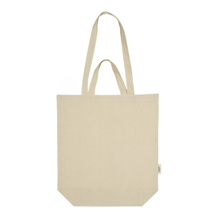 Sac shopping publicitaire double anses en coton recyclé 140 gr/m² - Komi | pandacola - 1