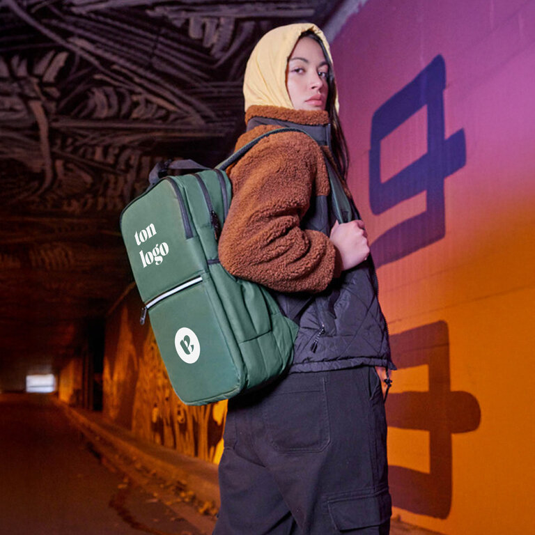 Sac à dos personnalisable en PU imperméable pour ordinateur 21L - Mike | pandacolach