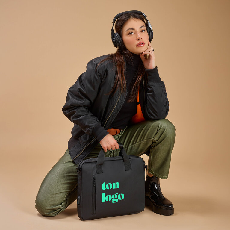 Sacoche personnalisée en PU imperméable pour ordinateur - Blunder | pandacolach