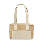 Sac isotherme personnalisable en jute et poche coton - Panna | pandacola - thumb - 1