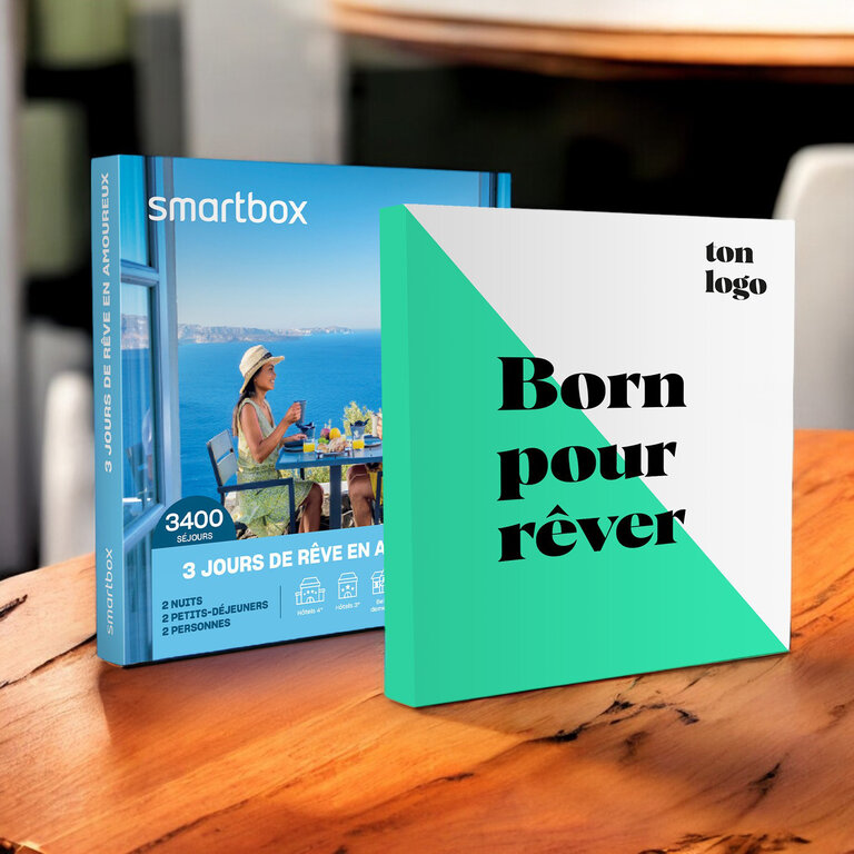 Coffret cadeau personnalisable séjour - 3 jours de rêve en amoureux | Smartbox® | pandacolach