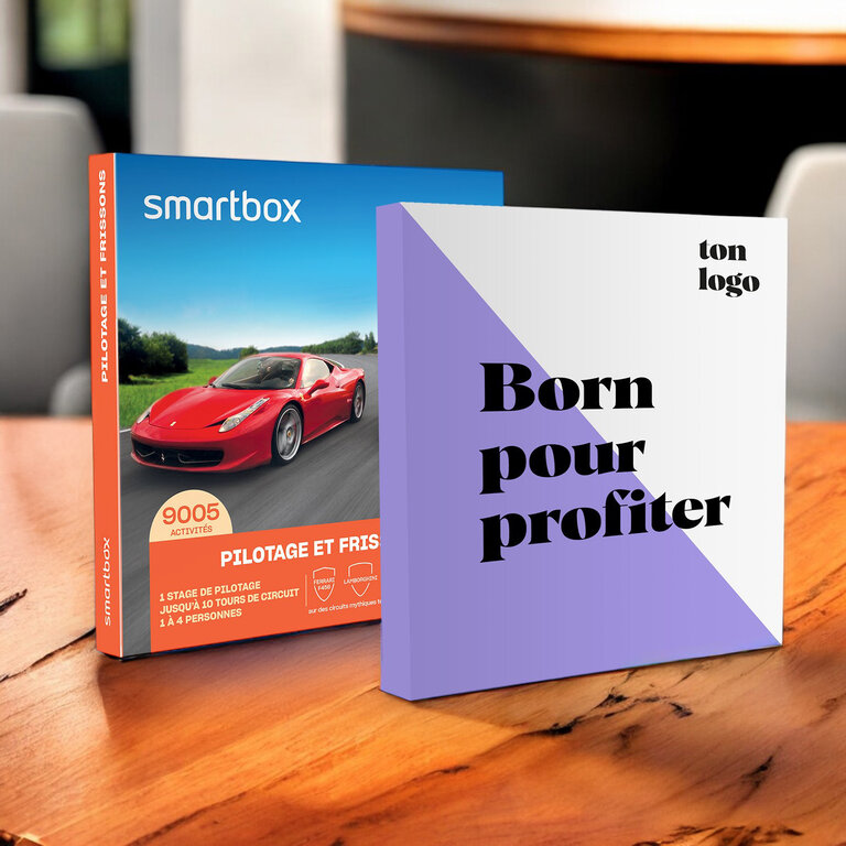 Coffret cadeau personnalisable sport et aventure - Pilotage et frissons | Smartbox® | pandacolach