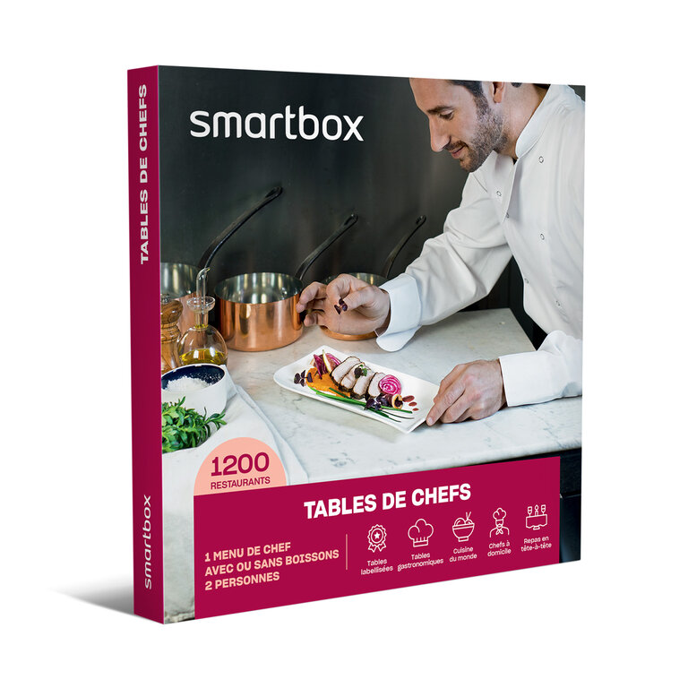 Coffret cadeau personnalisable gastronomie - Tables de chefs | Smartbox® | pandacola