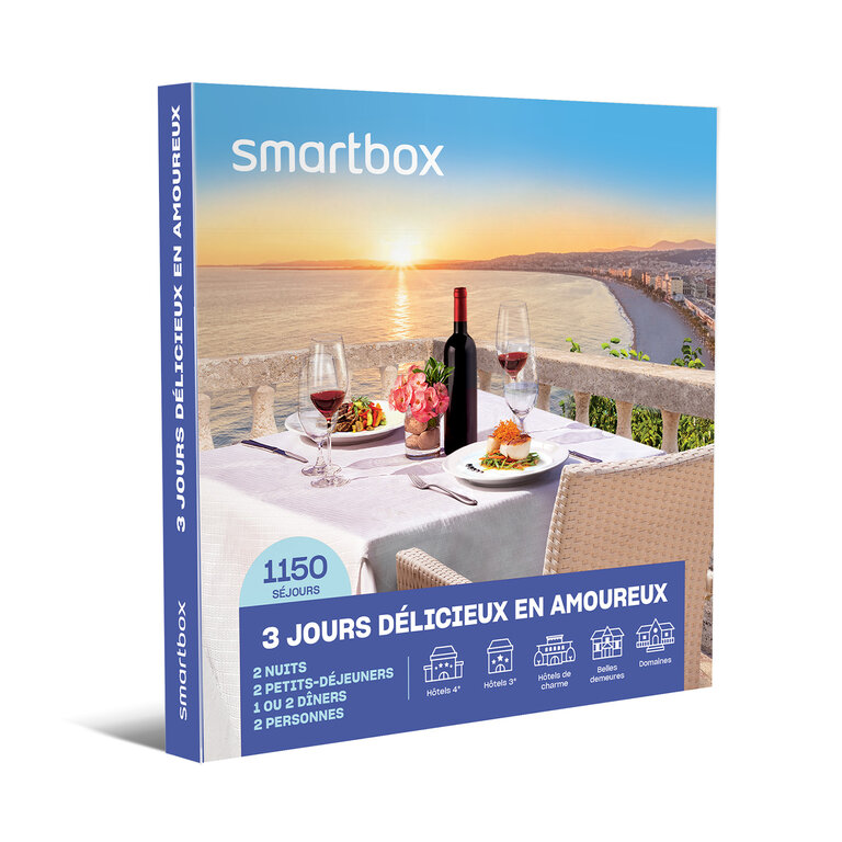 Coffret cadeau personnalisable séjour gastronomique - 3 jours délicieux en amoureux | Smartbox® | pandacolach