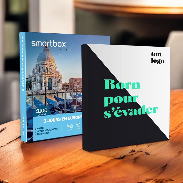 Coffret cadeau personnalisable séjour - 3 jours en Europe en duo | Smartbox® | pandacolach