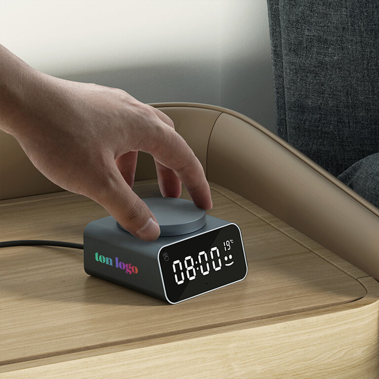 Réveil bluetooth personnalisable en aluminium recyclé - Reddi alarm | pandacolach
