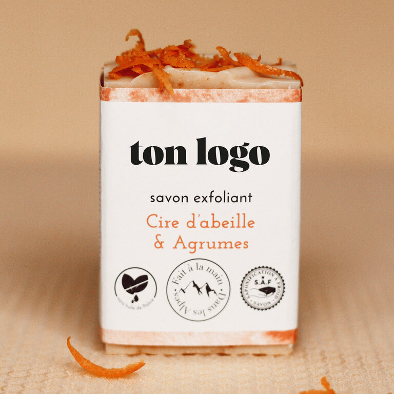 Savon biologique exfoliant personnalisable 100g | pandacolach