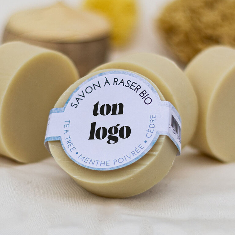 Savon à raser biologique personnalisable 120g | pandacolach