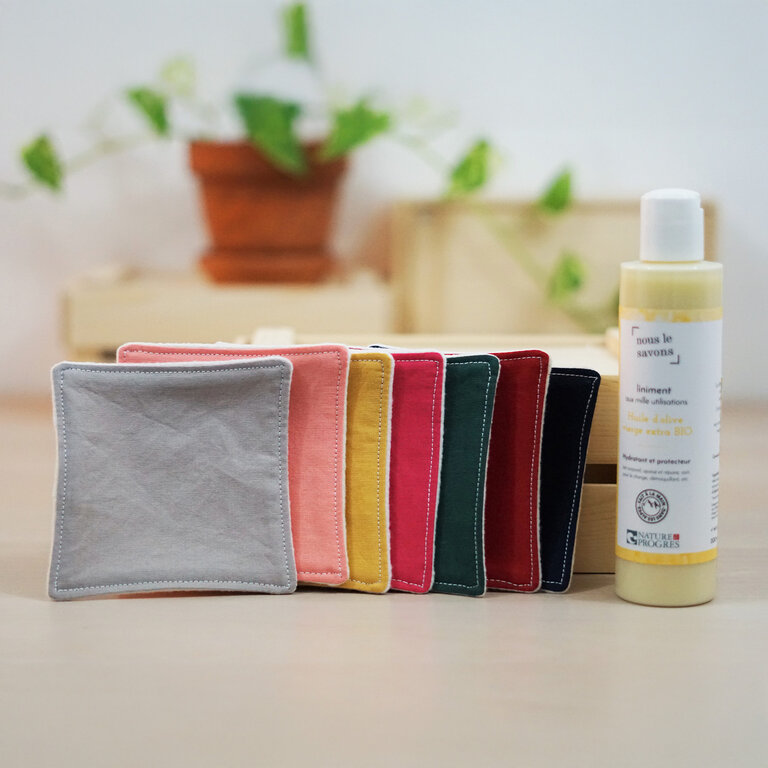 Lot de 7 coton colorés doux biologique | pandacolach