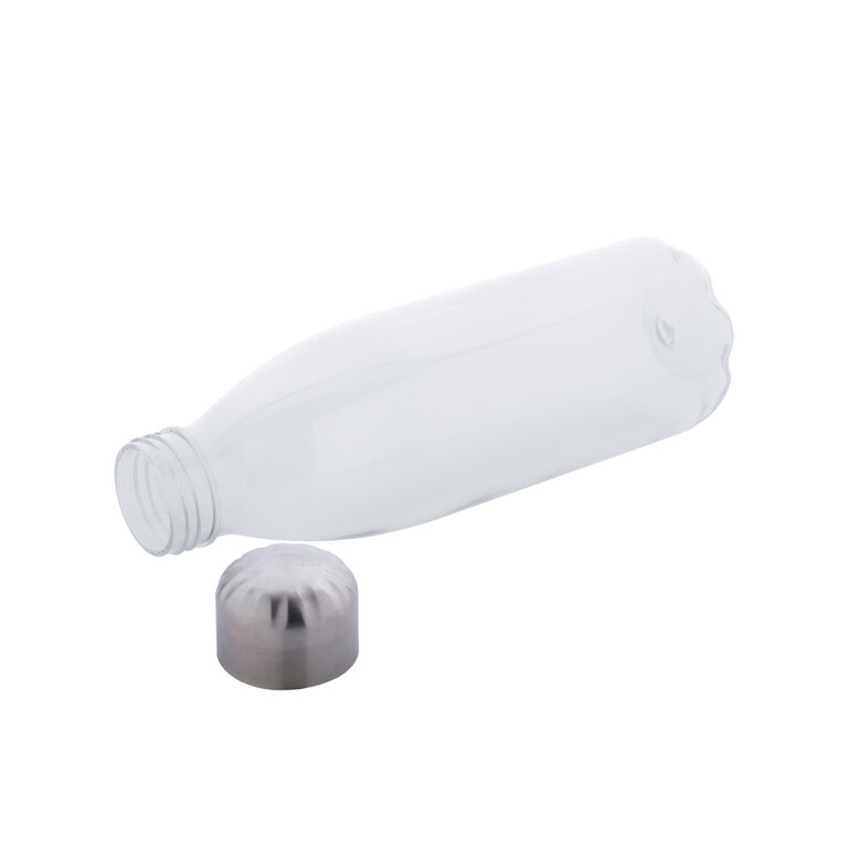 Gourde personnalisable transparente en rPET avec bouchon acier 600 ml - Colab | pandacola - 1