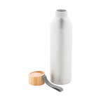 Bouteille personnalisable en aluminium recyclé avec bouchon en bambou et dragonne assortie 600 ml - Hasouaf Color | pandacolach - thumb - 1