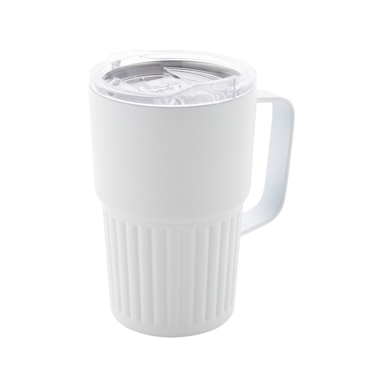 Mug isotherme personnalisé double paroi acier recyclé 470 ml - Soko Poignee | pandacola