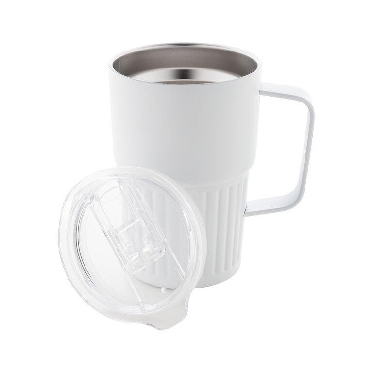 Mug isotherme personnalisé double paroi acier recyclé 470 ml - Soko Poignee | pandacola - 1