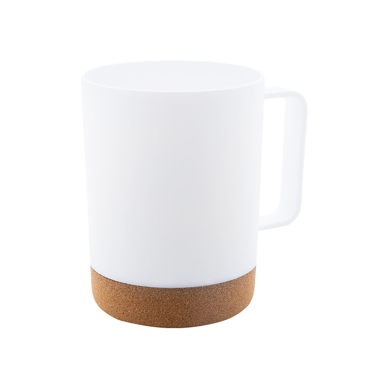 Mug personnalisable en PP avec base liège 400 ml - Kasso | pandacolach
