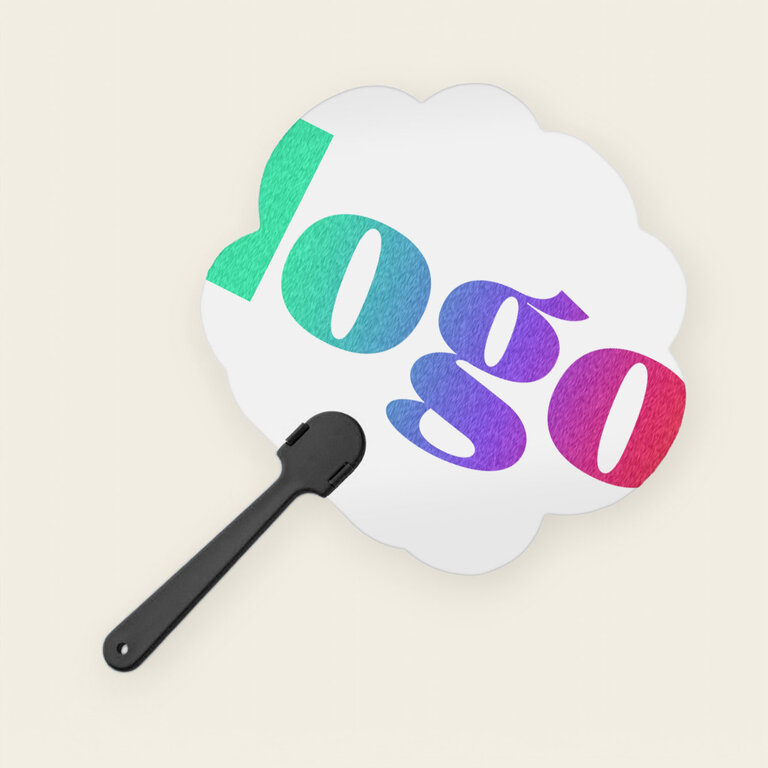 Eventail personnalisé à formes en quadrichromie - Folio | pandacolach