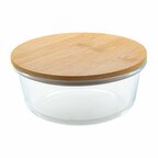 Lunchbox personnalisable en verre avec couvercle en bambou 650 ml - Hapeti | pandacolach - thumb