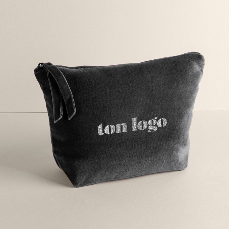 Trousse de toilette personnalisable en velours - Pilou | pandacolach