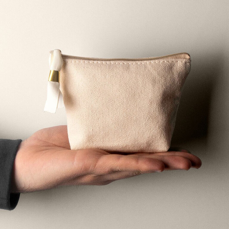 Porte monnaie personnalisé en coton recyclé 280gr/m² - Chira | pandacola - 2