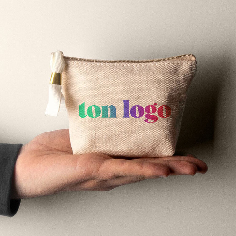 Porte monnaie personnalisé en coton recyclé 280gr/m² - Chira | pandacolach