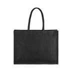 Sac publicitaire en jute noir de 330 gr/m² - Perlou | pandacola - thumb