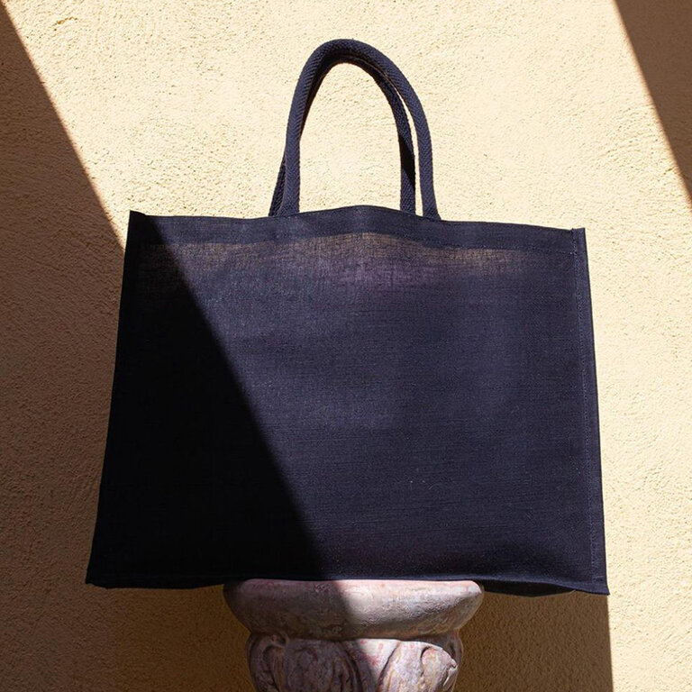 Sac publicitaire en jute noir de 290 gr/m² - Perlou | pandacola - 4