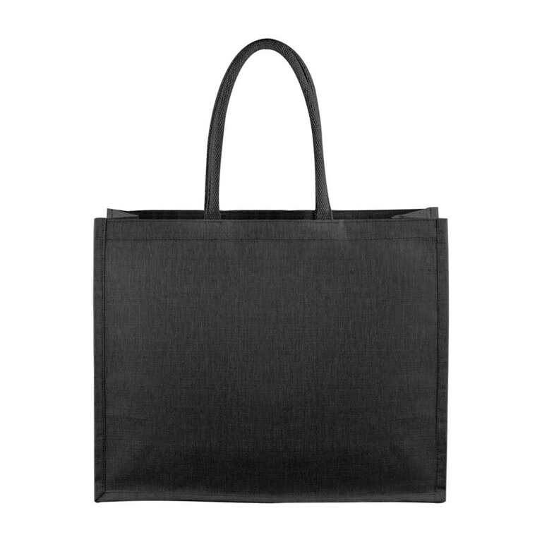 Sac publicitaire en jute noir de 290 gr/m² - Perlou | pandacola