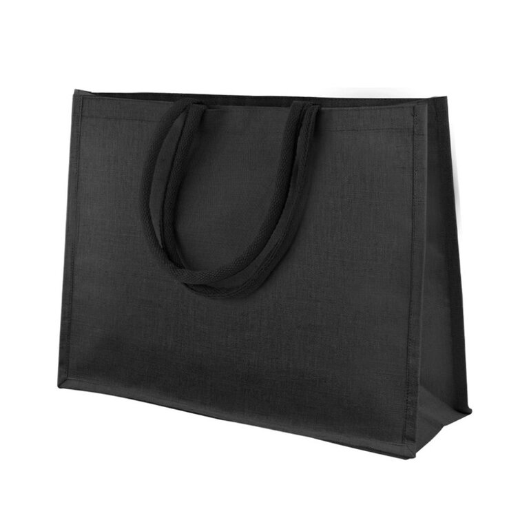 Sac publicitaire en jute noir de 290 gr/m² - Perlou | pandacola - 1