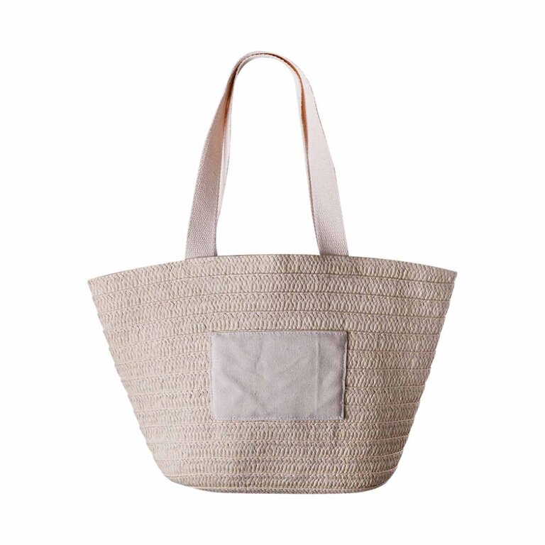 Sac de plage personnalisé en paille - Tulipe | pandacola - 1