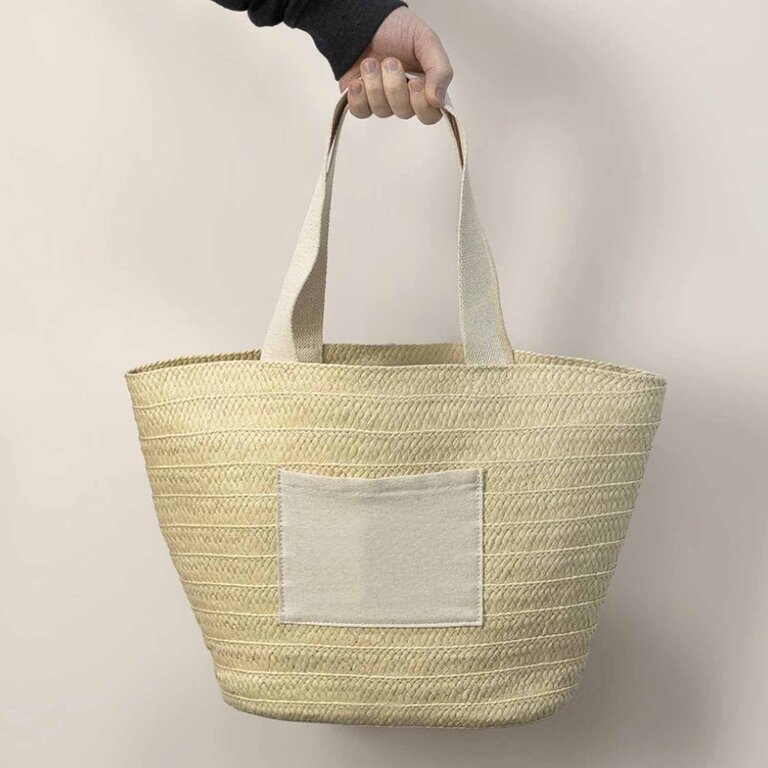 Sac de plage personnalisé en paille - Tulipe | pandacola - 3