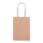 Sac cadeau publicitaire kraft avec anses en coton 18x10x25 cm - Dona mini | pandacolach - thumb - 2