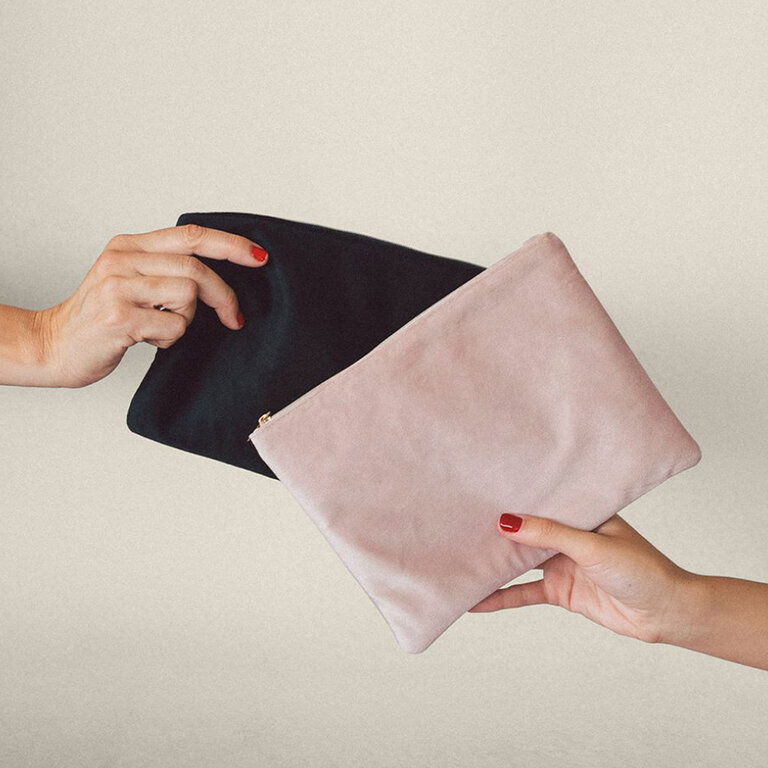 Trousse de toilette personnalisable en velours - Louna | pandacola - 2