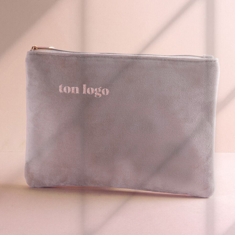 Trousse de toilette personnalisable en velours - Louna | pandacola