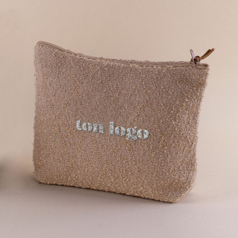 Trousse de maquillage personnalisable avec texture bouclée - Boucli | pandacola