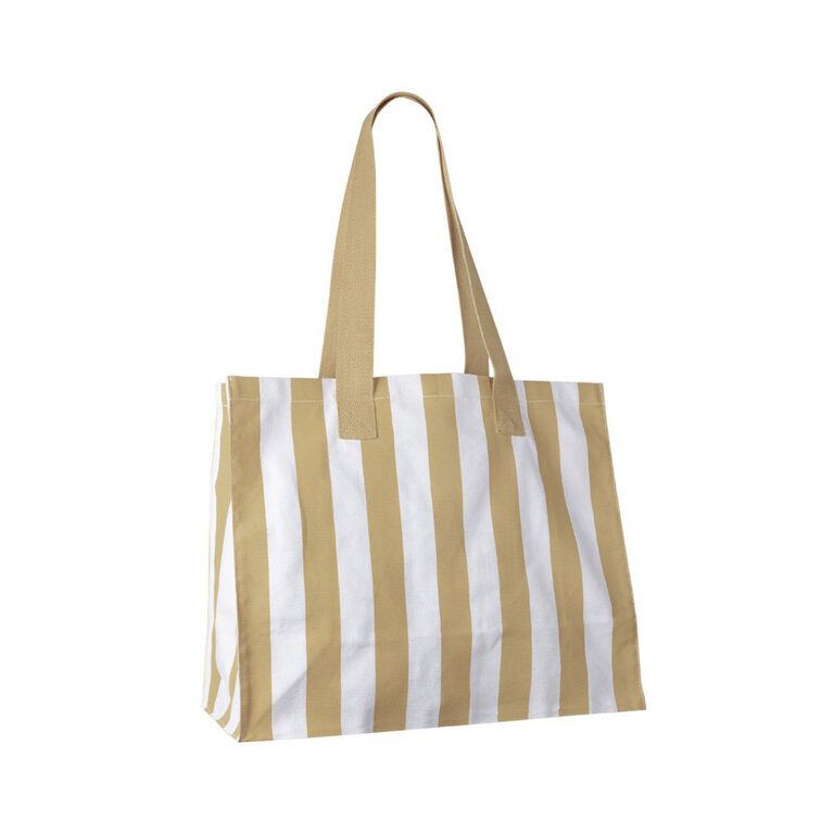 Cabas personnalisable à rayure en coton recyclé - Madou cabas | pandacola