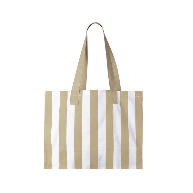 Cabas personnalisable à rayure en coton recyclé - Madou cabas | pandacola - 1