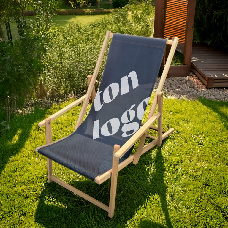 Chilienne avec accoudoir simple personnalisée en bois - Copa | pandacolach