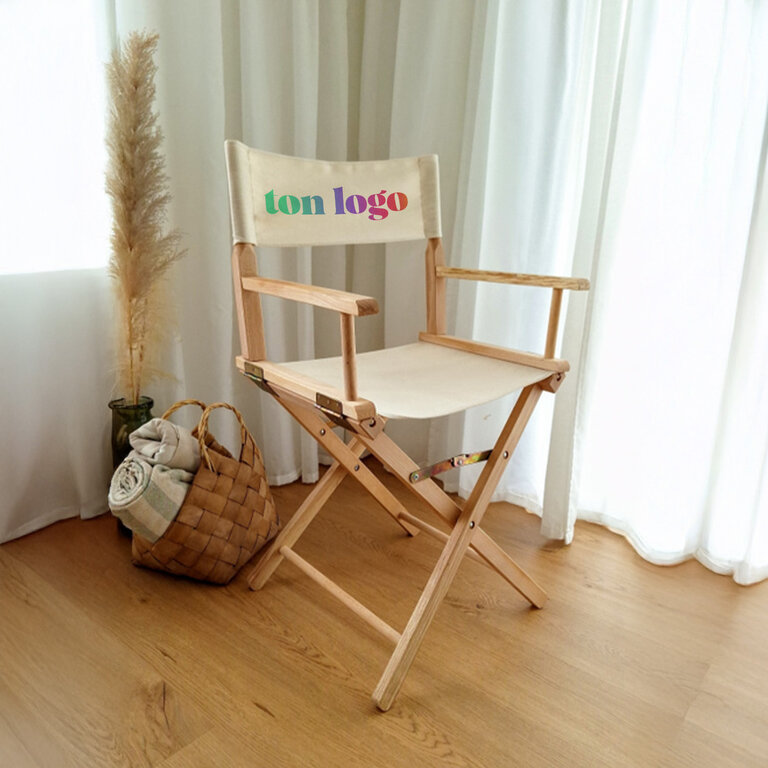 Chaise de directeur personnalisée en bois - Cabana | pandacolach